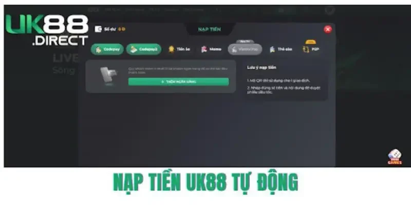 Nạp tiền tự động không cần xác thực